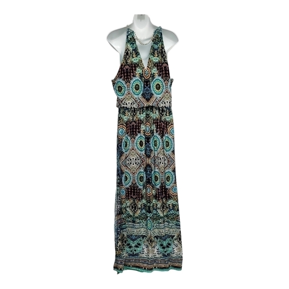BISOU Bisou Chain Strap Long Maxi Dress Size 10 Fancy Dinner Cruise - Picture 2 of 13